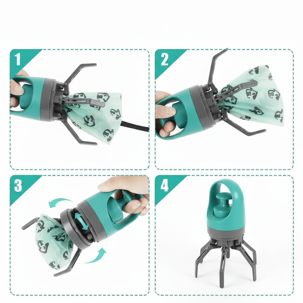Portable Dog Waste Bag Dispenser - Integrated Bag Dispenser
