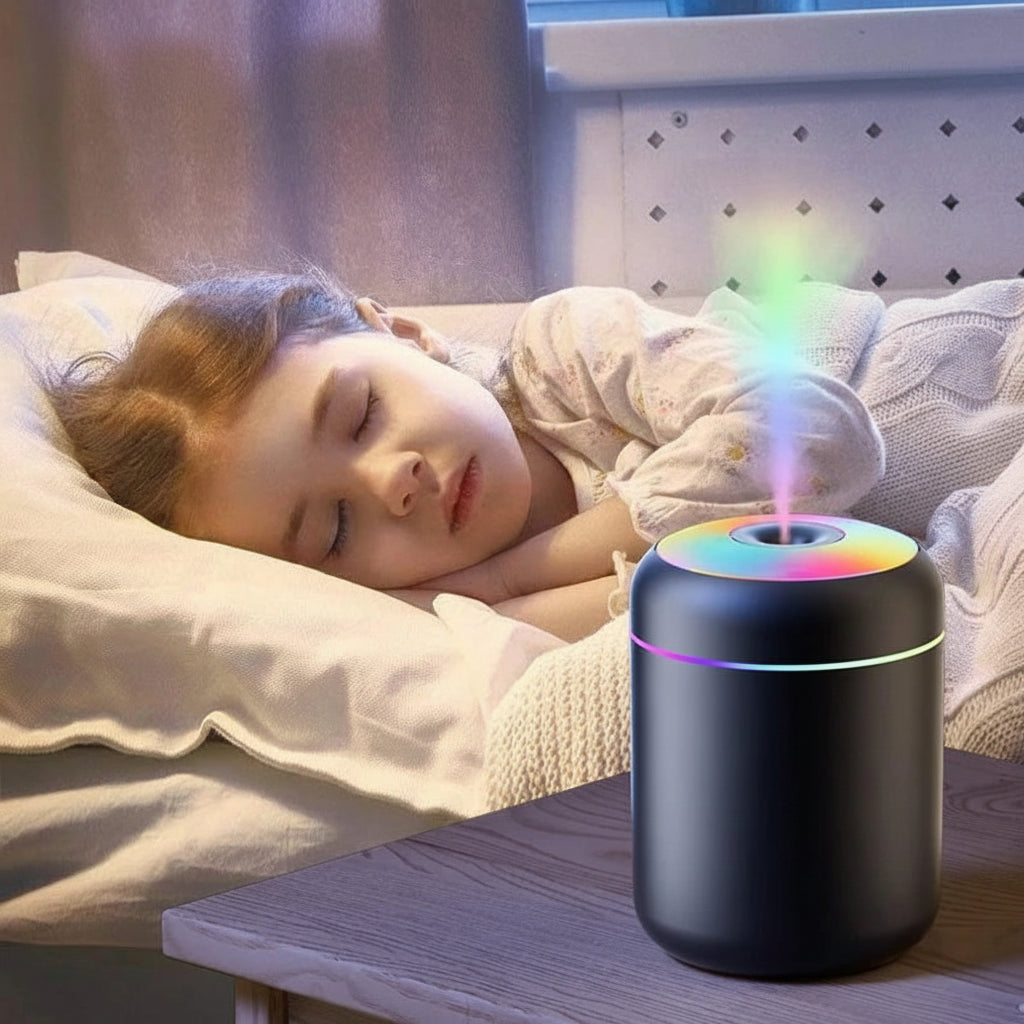 Mini humidificateur USB avec diffuseur d'huiles essentielles