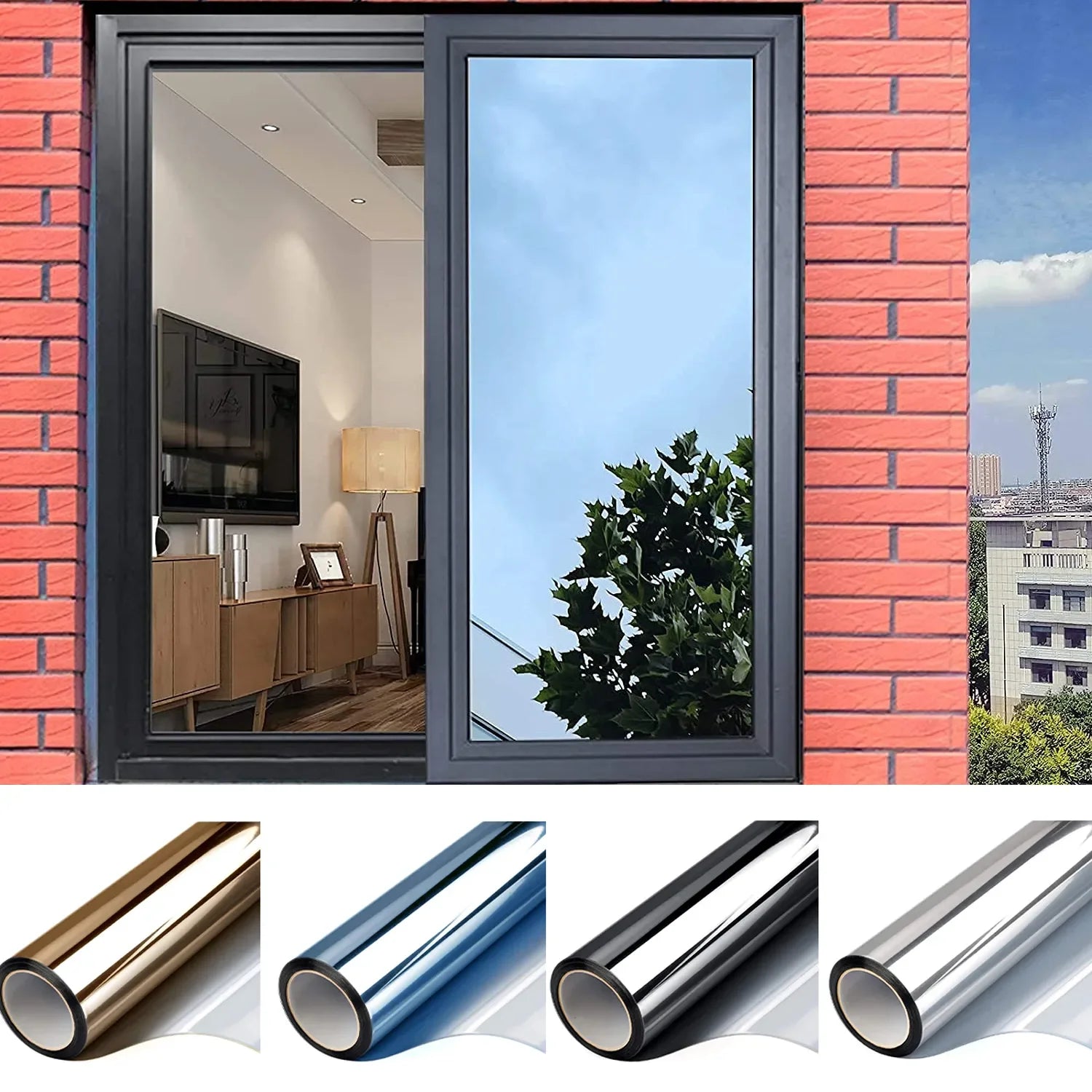 Film miroir sans tain pour fenetre - Intimite, isolation thermique et anti-UV