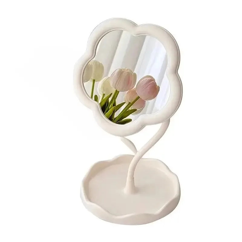 Miroir de bureau decoratif en forme de fleur