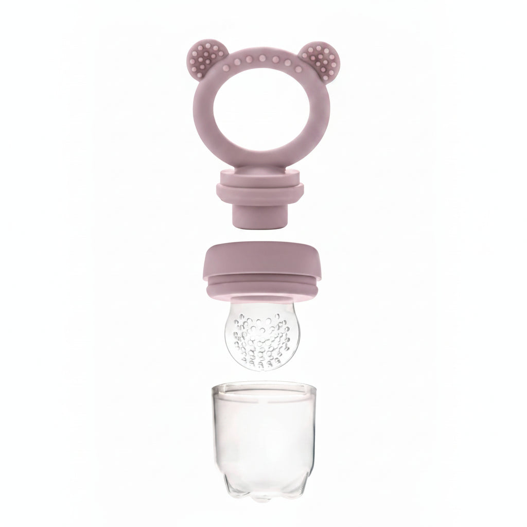 Silicone Baby Teether – Fruit & Vegetable Pacifier with Lid