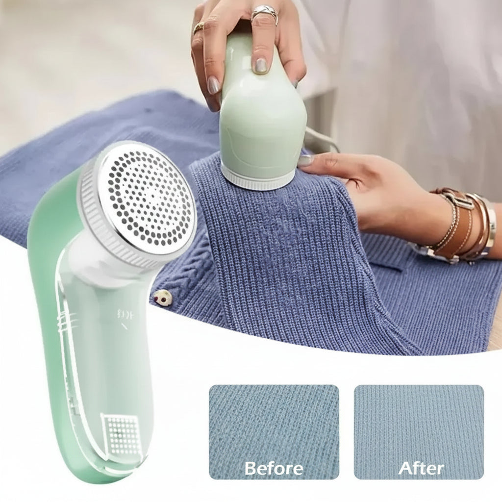 Rasoir anti-bouloche electrique - Enleve les peluches et poils sur les vetements
