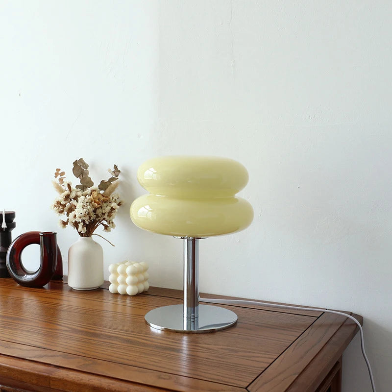 Lampe de Table en Verre Style Macaron