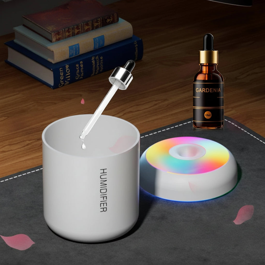 Mini humidificateur USB avec diffuseur d'huiles essentielles