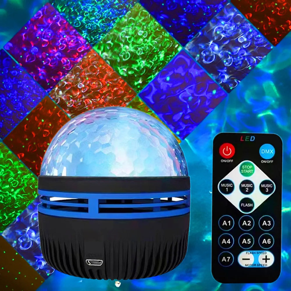 USB Northern Lights Galaxy Projector - 360° LED Night Light with Remote Control