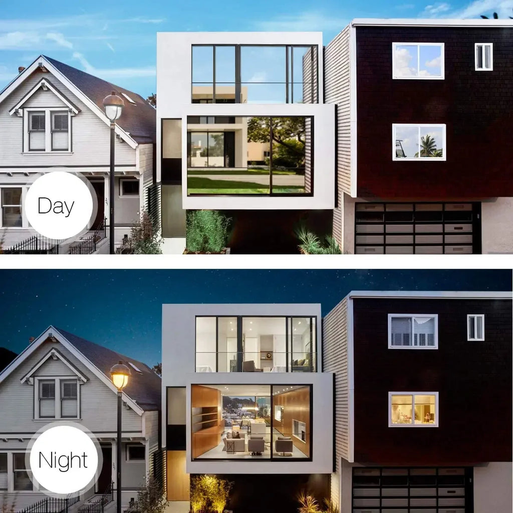 One-way mirror window film - Privacy, thermal insulation and UV protection