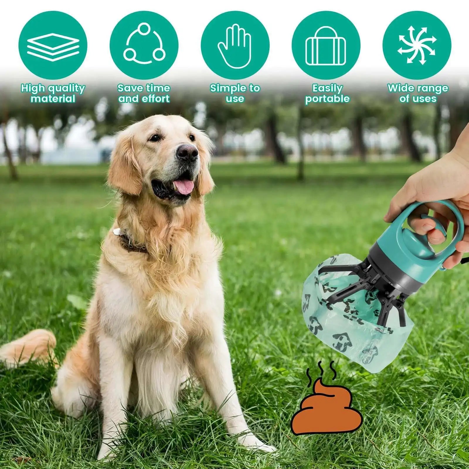 Portable Dog Waste Bag Dispenser - Integrated Bag Dispenser
