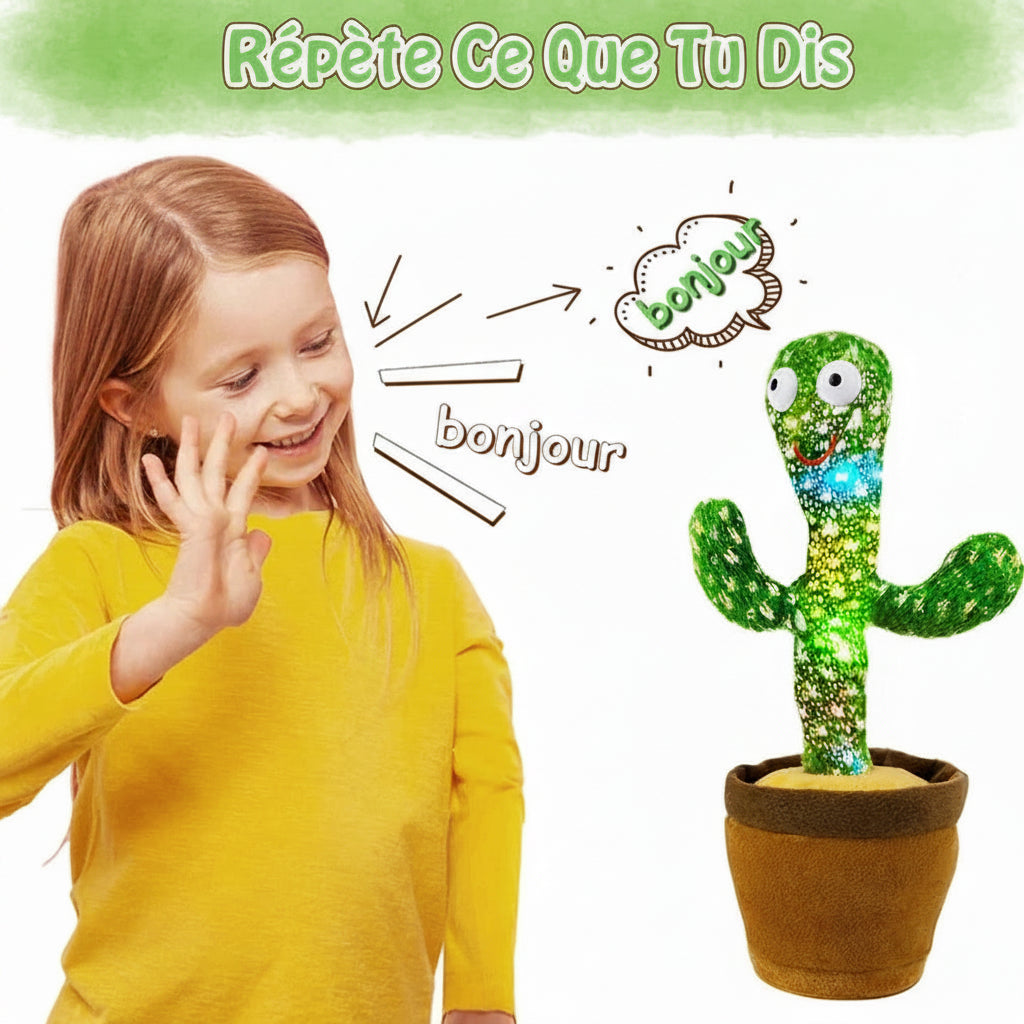 Dancing and Talking Cactus for Kids - Interactive Electronic Plush Toy