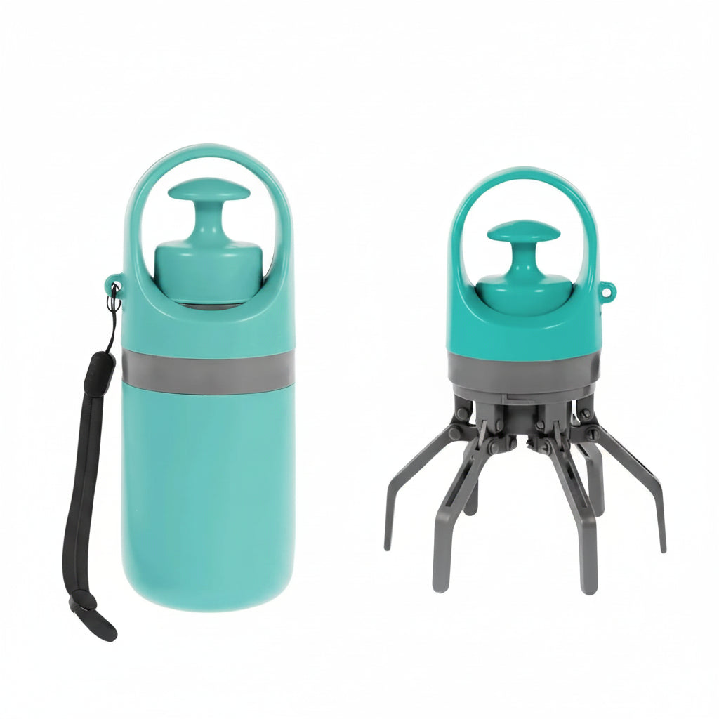 Ramasse-crottes portable pour chien - Distributeur de sacs integre