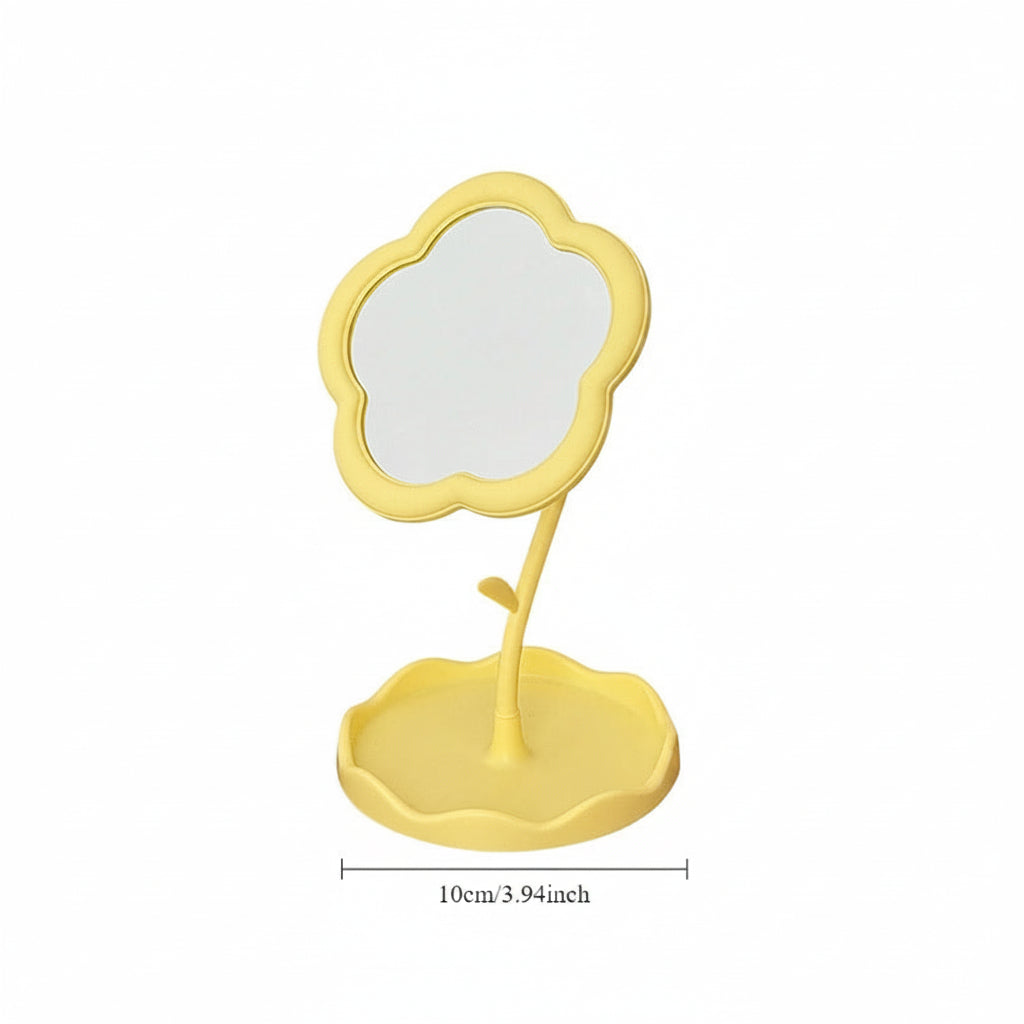 Miroir de bureau decoratif en forme de fleur