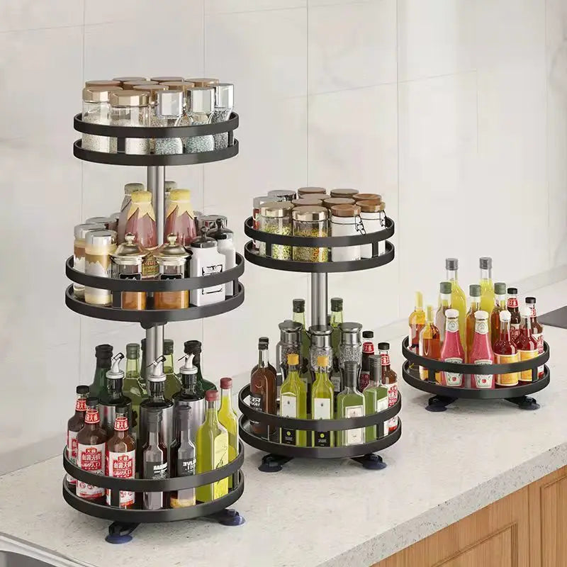 Organisateur rotatif 360° - Rangement cuisine, epices et cosmetiques