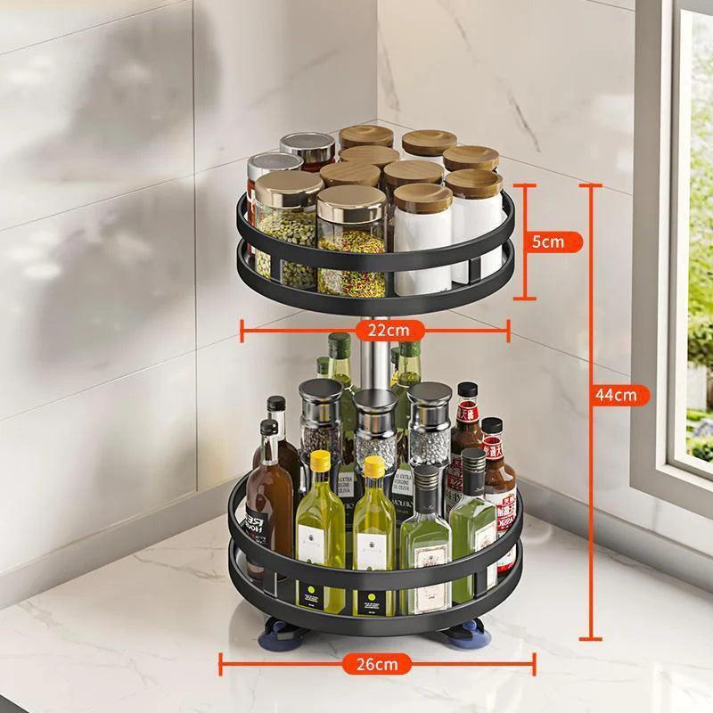 Organisateur rotatif 360° - Rangement cuisine, epices et cosmetiques