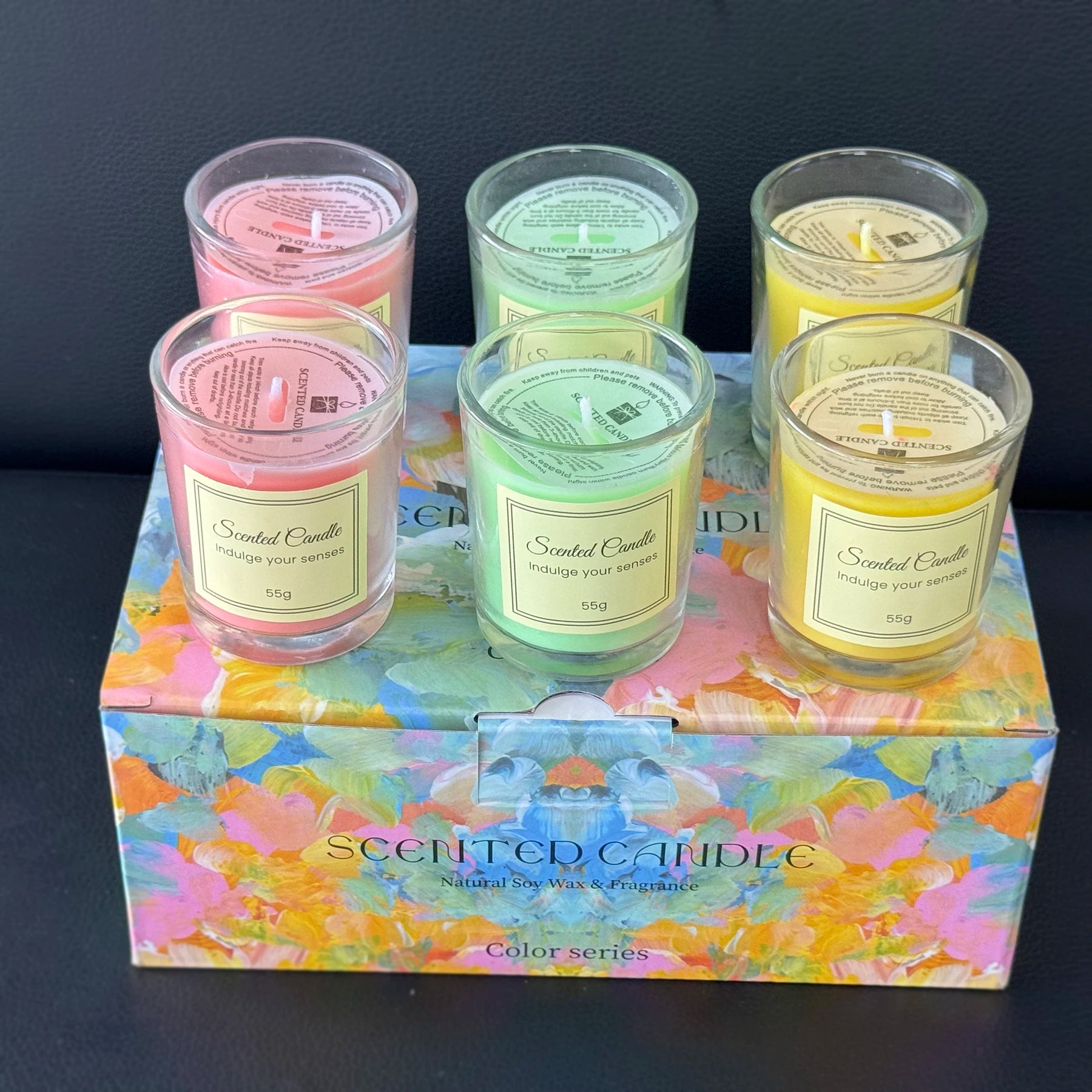 Bougie d'aromatherapie en cire de soja
