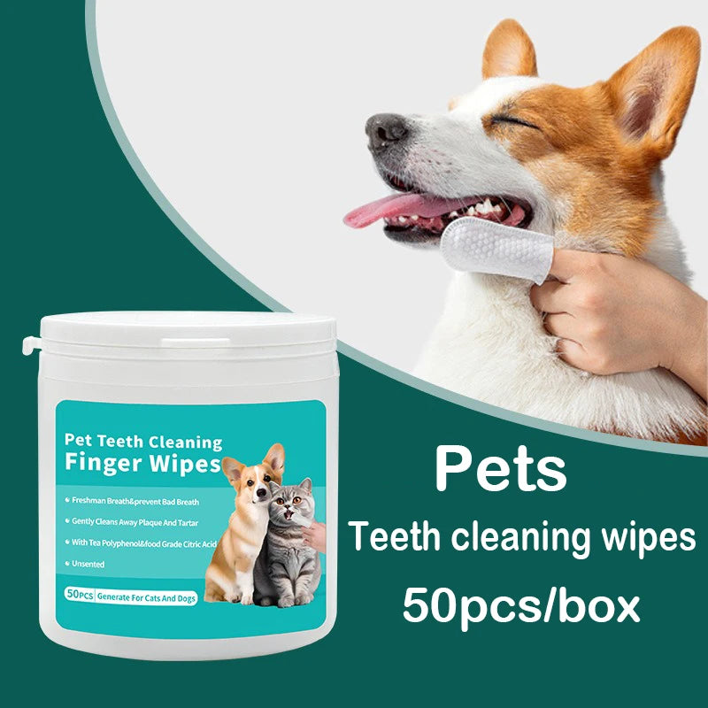 Doigtier brosse a dents jetable pour chien et chat - Hygiene bucco-dentaire