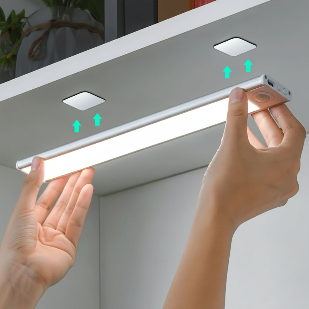 Veilleuse LED avec Détecteur de Mouvement – Lampe Sans Fil Rechargeable