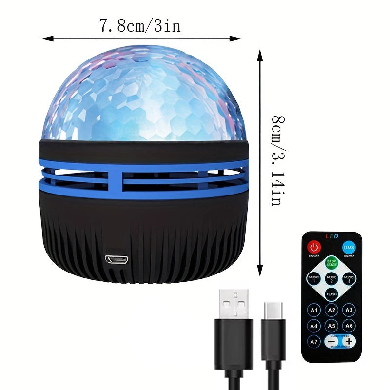 USB Northern Lights Galaxy Projector - 360° LED Night Light with Remote Control