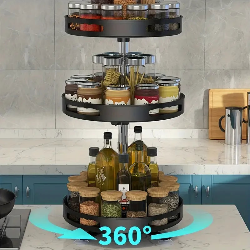 Organisateur rotatif 360° - Rangement cuisine, epices et cosmetiques