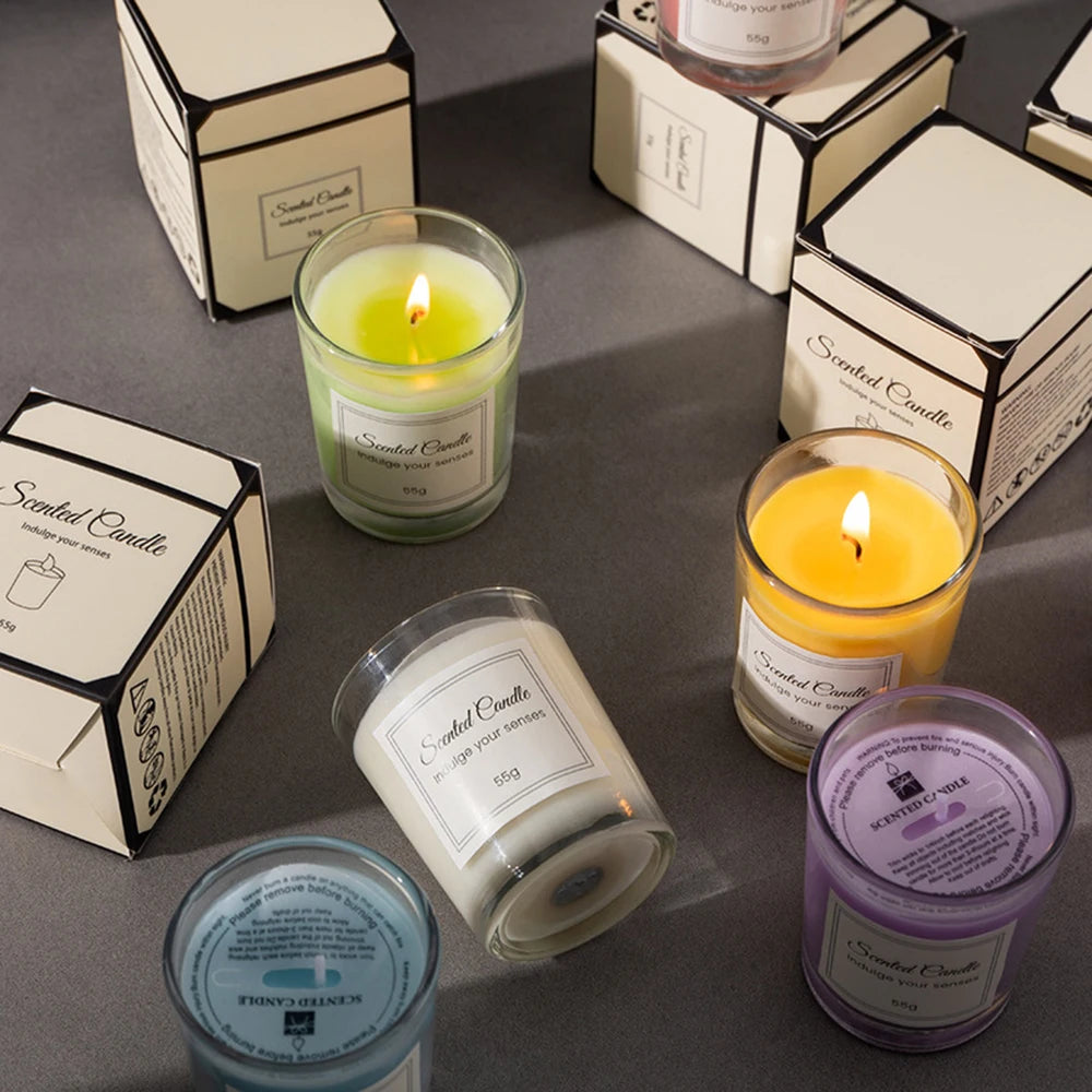 Bougie d'aromatherapie en cire de soja