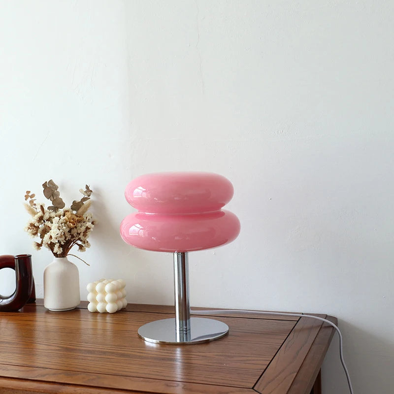 Lampe de Table en Verre Style Macaron