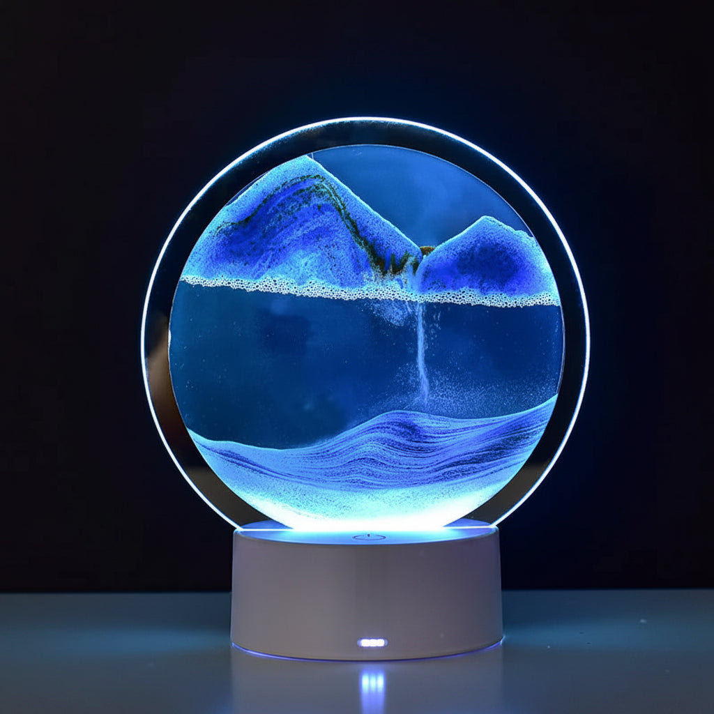 3D Quicksand Table Lamp - Decompression Sand Timer