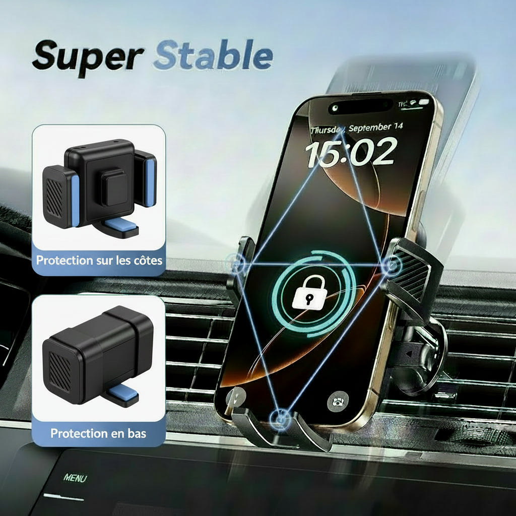 Support telephone voiture - Rotation 360°