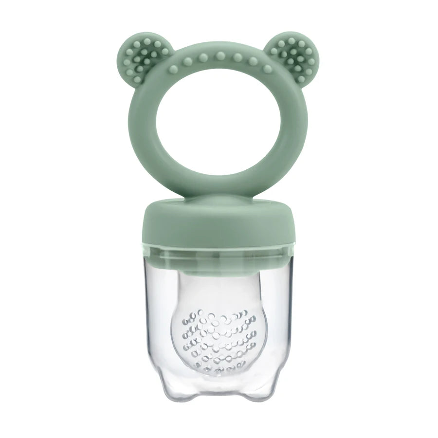 Silicone Baby Teether – Fruit & Vegetable Pacifier with Lid