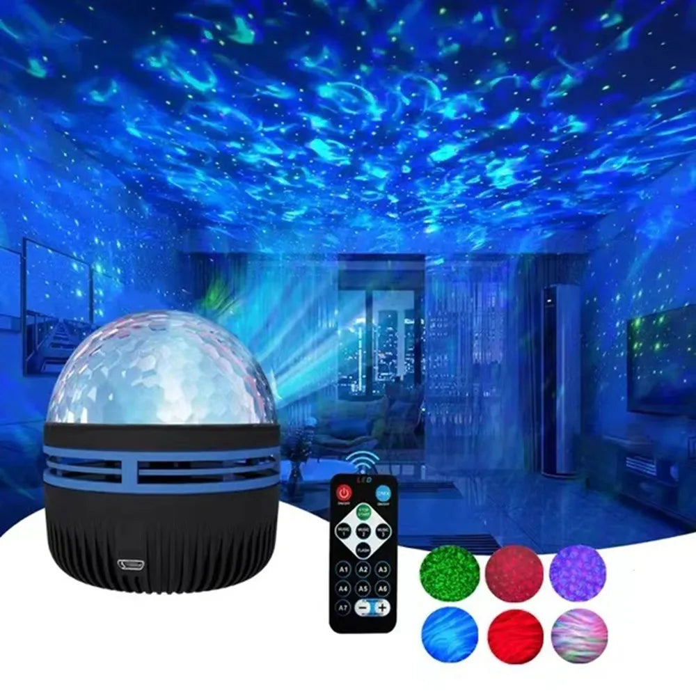 USB Northern Lights Galaxy Projector - 360° LED Night Light with Remote Control